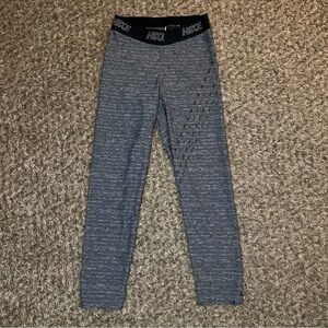 Nike Womens XS Victory Wrap Graphic Sports Tights Cropped Gray Black Extra Small